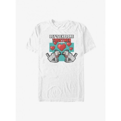 Minecraft Puppy Love Valentine Shirt for Men - White