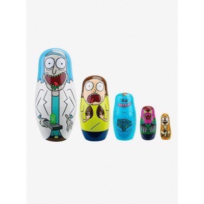 Rick And Morty Collectible Wooden Nesting Dolls Set