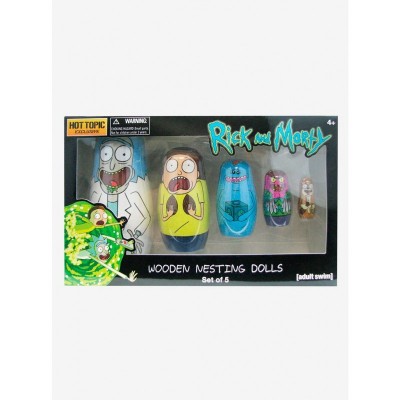 Rick And Morty Collectible Wooden Nesting Dolls Set