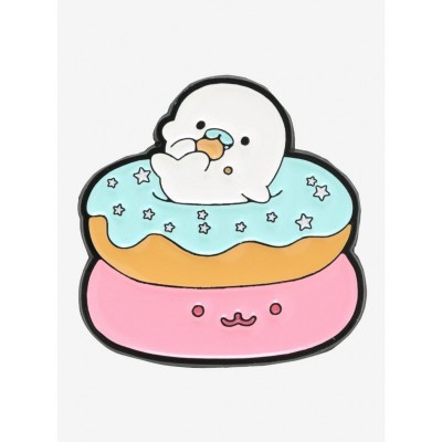 Mamegoma Donut Enamel Pin - Adorable Metal Pin for Collectors