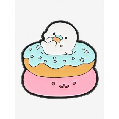 Mamegoma Donut Enamel Pin - Adorable Metal Pin for Collectors