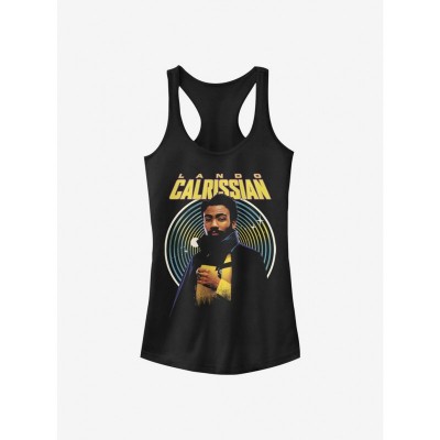 Star Wars Lando Hypno Girls Tank Top - Junior Sizes in Black