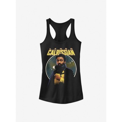 Star Wars Lando Hypno Girls Tank Top - Junior Sizes in Black