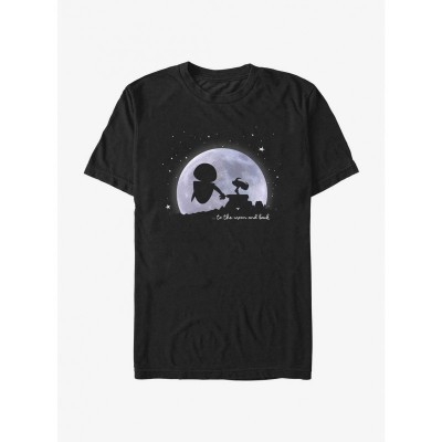 Disney Pixar Wall-E and Eve Moonlit Stroll Soft Cotton Men's T-Shirt