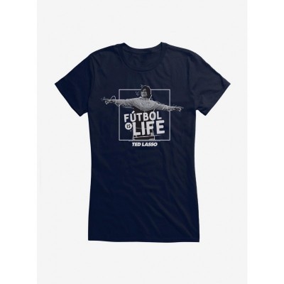 Ted Lasso Inspired "Futbol Is Life" Junior Girls Cotton T-Shirt