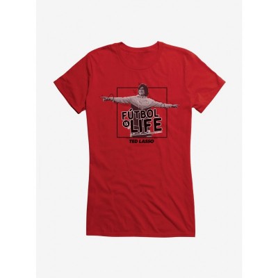 Ted Lasso Inspired "Futbol Is Life" Junior Girls Cotton T-Shirt