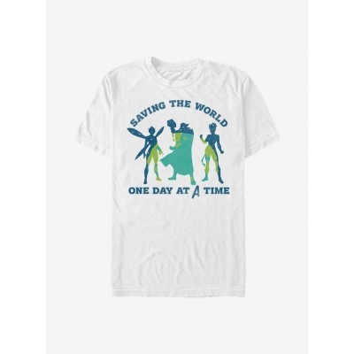 Marvel Avengers Team Silhouette T-Shirt - White Men's