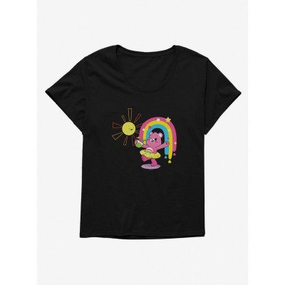 Cheer Bear Inner Tube Scoop Neck T-Shirt for Plus Size Girls