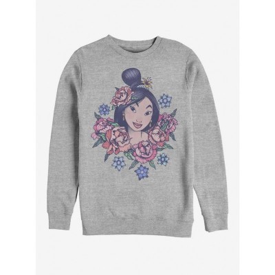 Disney Grey Floral Mulan Crewneck Sweatshirt for Men