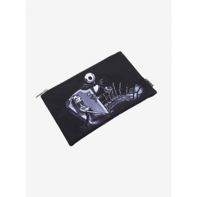 Loungefly's The Nightmare Before Christmas Jack & Sally Graveyard Date Women's Makeup Bag