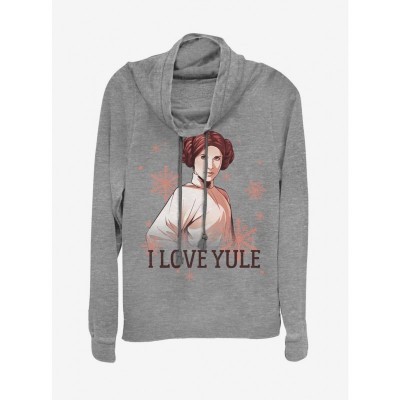 Star Wars Grey Cowl Neck Sweatshirt for Girls - I Love Yule