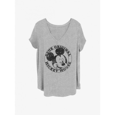 Disney Original Plus Size Girls T-Shirt - Grey Mickey Mouse Design