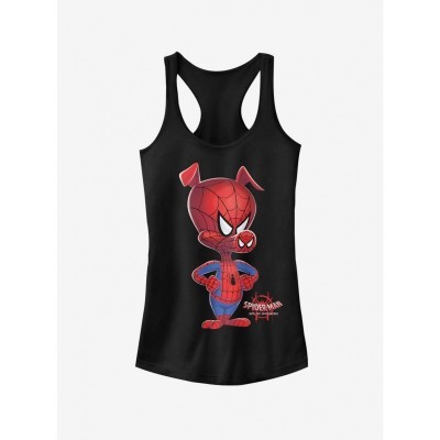 Marvel's Spider-Ham Girls' Cotton Tank Top - Black
