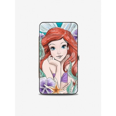 Disney Ariel Sketch Pose Wallet - Vegan Leather with King Triton's Castle Design
