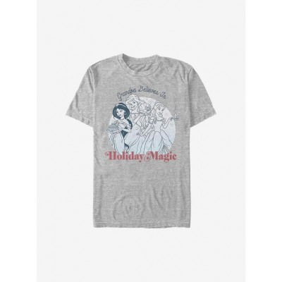 Disney Holiday Magic T-Shirt for Men - Grey, Featuring Grandpa and Princesses