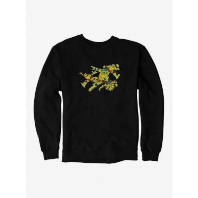 Teenage Mutant Ninja Turtles Action Poses Men's Fleece Sweatshirt
