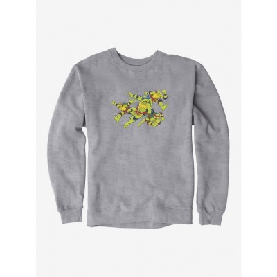 Teenage Mutant Ninja Turtles Action Poses Men's Fleece Sweatshirt