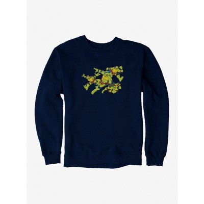 Teenage Mutant Ninja Turtles Action Poses Men's Fleece Sweatshirt