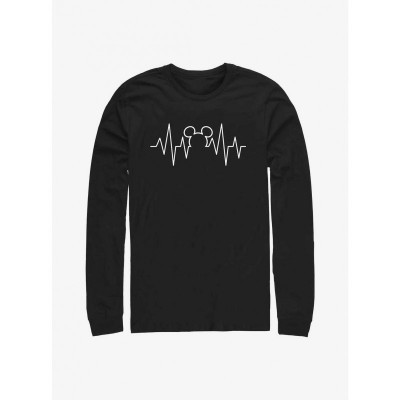 Disney Heartline Mickey Mouse Long-Sleeve T-Shirt - Men's Black