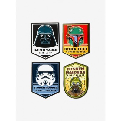 Star Wars Dark Side Four-Piece Metal Pin Set for Collectors