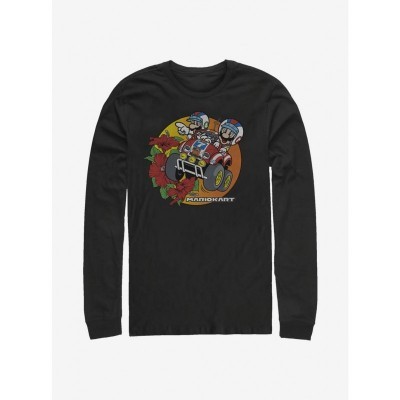 Super Mario Baja Buds Long Sleeve T-Shirt - Black Men's