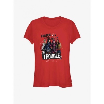 Disney Descendants Girls T-Shirt - Red Here Comes Descendants