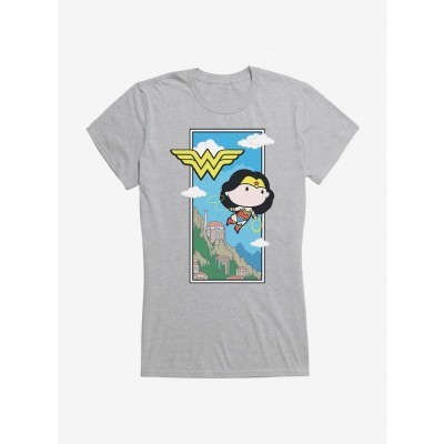 Chibi Wonder Woman Flying Lasso T-Shirt for Girls