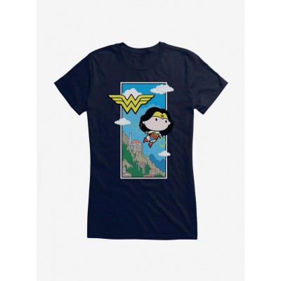 Chibi Wonder Woman Flying Lasso T-Shirt for Girls