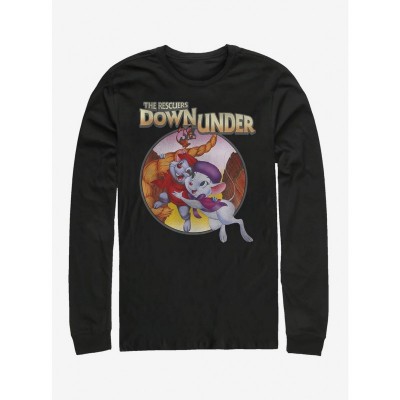 Disney Rescuers Down Under Men's Long Sleeve T-Shirt - Black