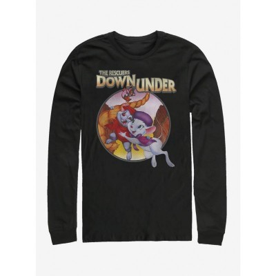 Disney Rescuers Down Under Men's Long Sleeve T-Shirt - Black