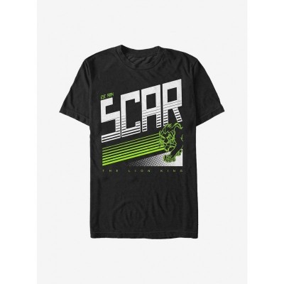 Disney Scar T-Shirt for Men - Black Lightweight Cotton