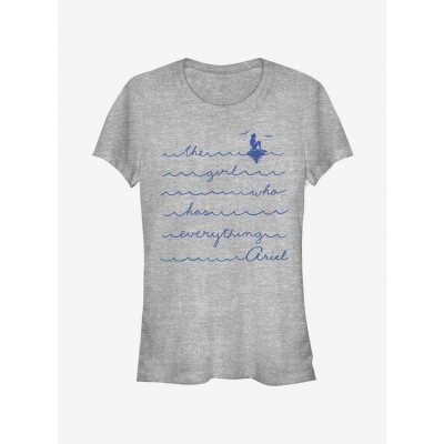 Disney Little Mermaid Girl T-Shirt - Grey