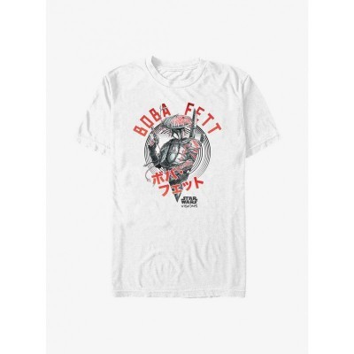 Star Wars Visions Boba Fett Lightweight Cotton T-Shirt - Men's White
