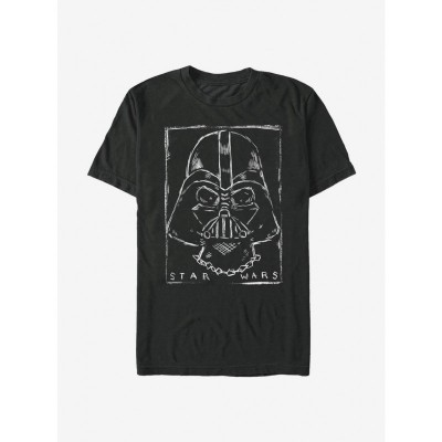 Star Wars Darth Vader Woodcut Tee - Men's Black
