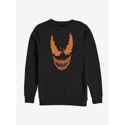 Marvel Venom Inspired Black Face Pumpkin Hoodie for Men
